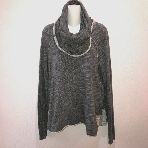 Free People FP Beach Gray Cocoon Cowl Neck Pullover Sweater Body Shirt Top - Picture 3 of 9